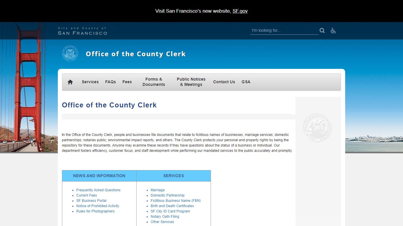 Office of the County Clerk - San Francisco